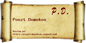 Poszt Domokos névjegykártya